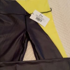 NEW Yellow & Black Metallic Leggings
